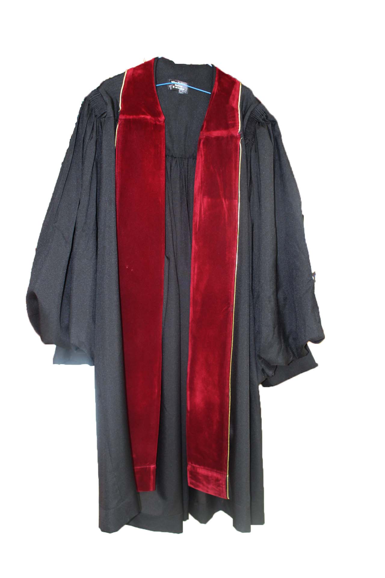Doctoral Graduation Gown With Gold Piping